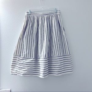 Striped black knee-length skirt!